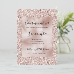Glitzy Blush Pink Glitter Kaart