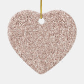 Glitzy Blush Pink Glitter Keramisch Ornament (Achterkant)