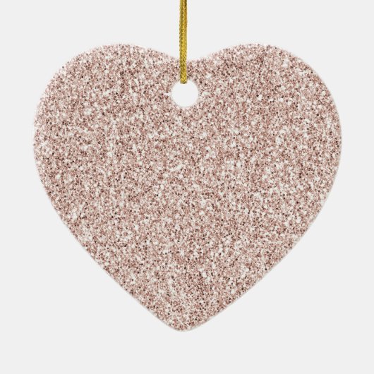 Glitzy Blush Pink Glitter Keramisch Ornament (Achterkant)