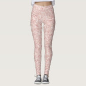 Glitzy Blush Pink Glitter Leggings (Voorkant)