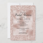 Glitzy Blush Pink Glitter Vrijgezellenfeest Kaart (Voorkant)