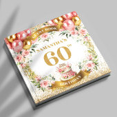 Glitzy Boho 60e verjaardag gastenboek Sparkle Art