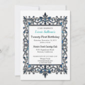 Glitzy Border Birthday Kaart (Voorkant)