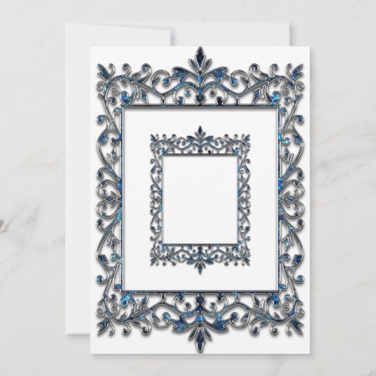 Glitzy Border Birthday Kaart (Achterkant)