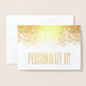 Glitzy Border Gold Foil Folie Kaarten (Voorkant met envelop)