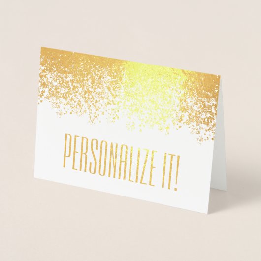 Glitzy Border Gold Foil Folie Kaarten (Voorkant)