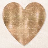 Glitzy Champagne Gold Sparkle Glam Kartonnen Onderzetters (Voorkant)