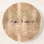 Glitzy Champagne Gold Sparkle Glam Zandsteen Onderzetter (Voorkant)