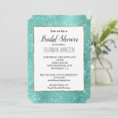 Glitzy Chic Mint Green Sparkle Vrijgezellenfeest Kaart (Staand voorkant)