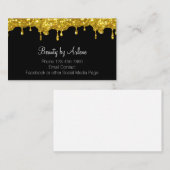 Glitzy Classy Beauty Visitekaartjes Trendy Design (Voorkant / Achterkant)