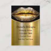 Glitzy Classy Over De Top Make-up Artiest Visitekaartje (Voorkant)