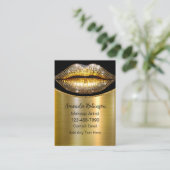 Glitzy Classy Over De Top Make-up Artiest Visitekaartje (Staand voorkant)