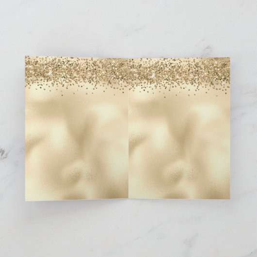 Glitzy Confetti Glitter Sparkle Kaart (Binnen)