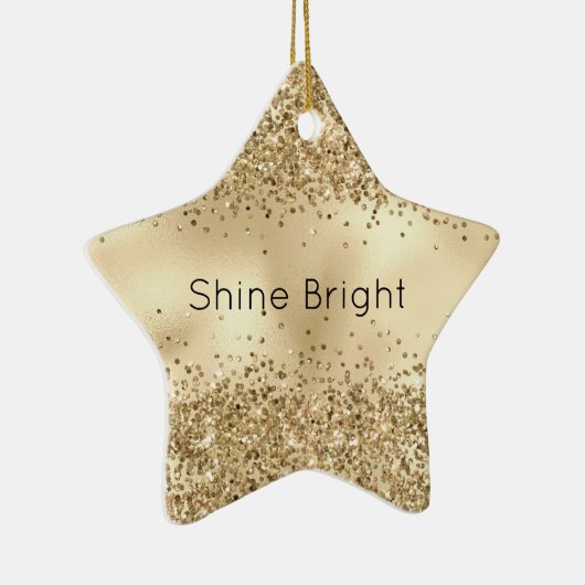 Glitzy Confetti Glitter Sparkle Keramisch Ornament (Rechts)