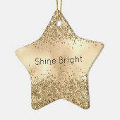 Glitzy Confetti Glitter Sparkle Keramisch Ornament (Links)