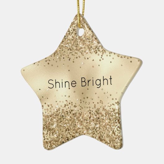 Glitzy Confetti Glitter Sparkle Keramisch Ornament (Links)