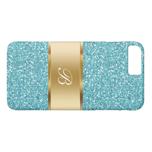 Glitzy Dames Monogram Case-Mate iPhone Case (Achterkant (Horizontaal))