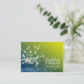 Glitzy Dandelions Massage | kuuroord Visitekaartje (Staand voorkant)