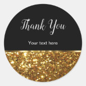 Glitzy dank u Sticker Labels (Voorkant)