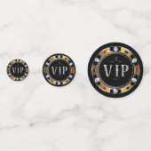 Glitzy Diamond VIP Poker Chips Table Confetti (Voorkanten)