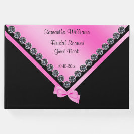 Glitzy Diamonds & Pink Bow Vrijgezellenfeest Gastenboek