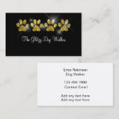 Glitzy Dog Walking Service Visitekaartjes (Voorkant / Achterkant)