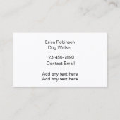 Glitzy Dog Walking Service Visitekaartjes (Achterkant)