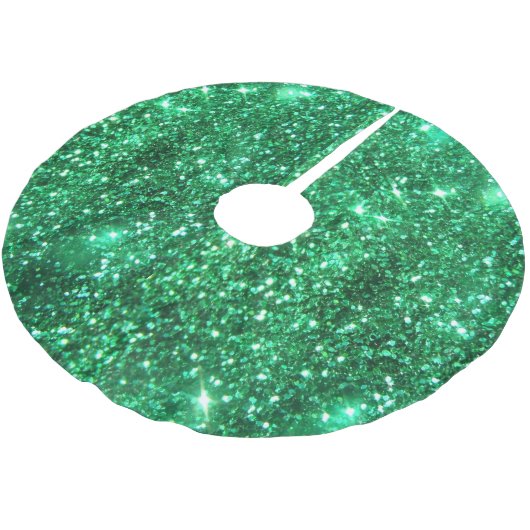 Glitzy Emerald Green Glitter Kerstboom Rok (Gekanteld)