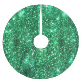 Glitzy Emerald Green Glitter Kerstboom Rok (Voorkant)
