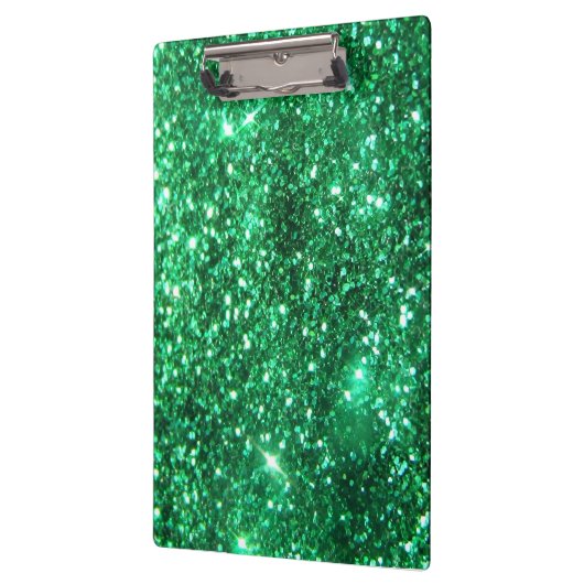 Glitzy Emerald Green Glitter Klembord (Links)