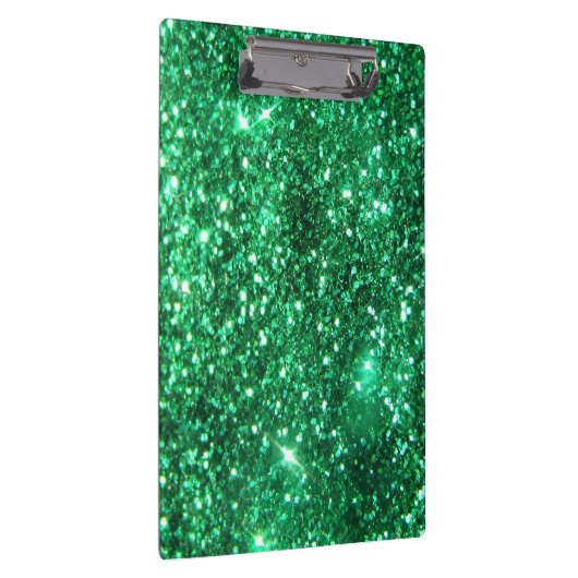 Glitzy Emerald Green Glitter Klembord (Rechts)
