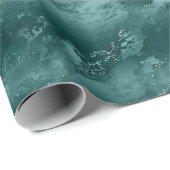 Glitzy Emerald Green Ombre Marble Cadeaupapier (Rol Hoek)