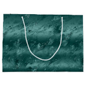 Glitzy Emerald Green Ombre Marble Groot Cadeauzakje (Achterkant)