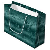 Glitzy Emerald Green Ombre Marble Groot Cadeauzakje (Voorkant Gekanteld)