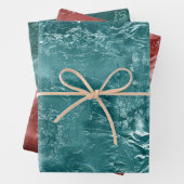 Glitzy Emerald Green Ombre Marble Inpakpapier Vel (In situ)