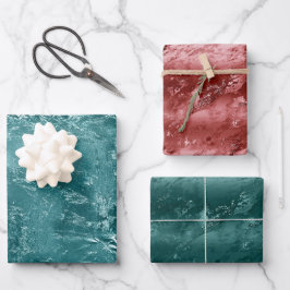 Glitzy Emerald Green Ombre Marble Inpakpapier Vel