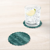 Glitzy Emerald Green Ombre Marble Kartonnen Onderzetters (Insitu)