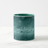 Glitzy Emerald Green Ombre Marble Mok (Midden)