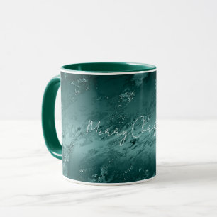 Glitzy Emerald Green Ombre Marble Mok