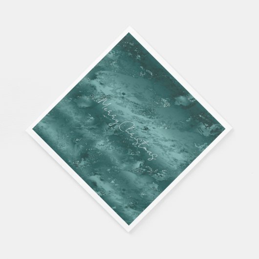 Glitzy Emerald Green Ombre Marble Servet (Hoek)