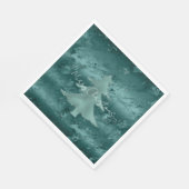 Glitzy Emerald Green Ombre Marble Servet (Hoek)