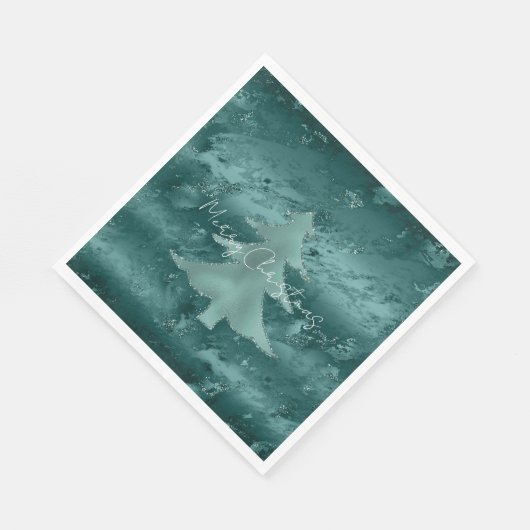 Glitzy Emerald Green Ombre Marble Servet (Hoek)