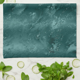 Glitzy Emerald Green Ombre Marble Theedoek