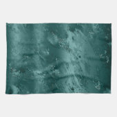 Glitzy Emerald Green Ombre Marble Theedoek (Horizontaal)