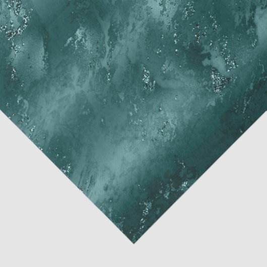 Glitzy Emerald Green Ombre Marble Tissuepapier (Detail)