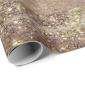 Glitzy Folie | Bronzen Taupe Faux Glitter Sparkle Cadeaupapier (Rol Hoek)