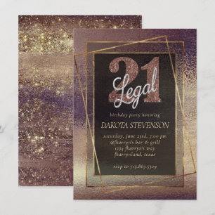 Glitzy Folie   Golden Bronze Copper 21 en Legal Kaart