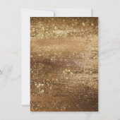 Glitzy Folie | Golden Bronze Koper Glam Afstuderen Kaart (Achterkant)