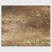 Glitzy Folie | Gouden Brons Koper Faux Sparkle Cadeaupapier (Vlak)