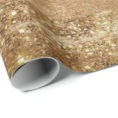 Glitzy Folie | Gouden Brons Koper Faux Sparkle Cadeaupapier (Rol Hoek)